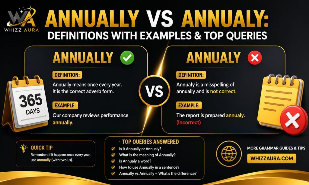 Annually Vs Annualy: Definitions with Examples & Top Queries