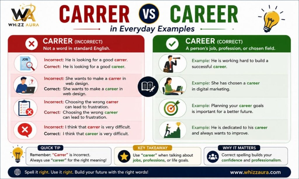 Carrer vs Career in Everyday Examples