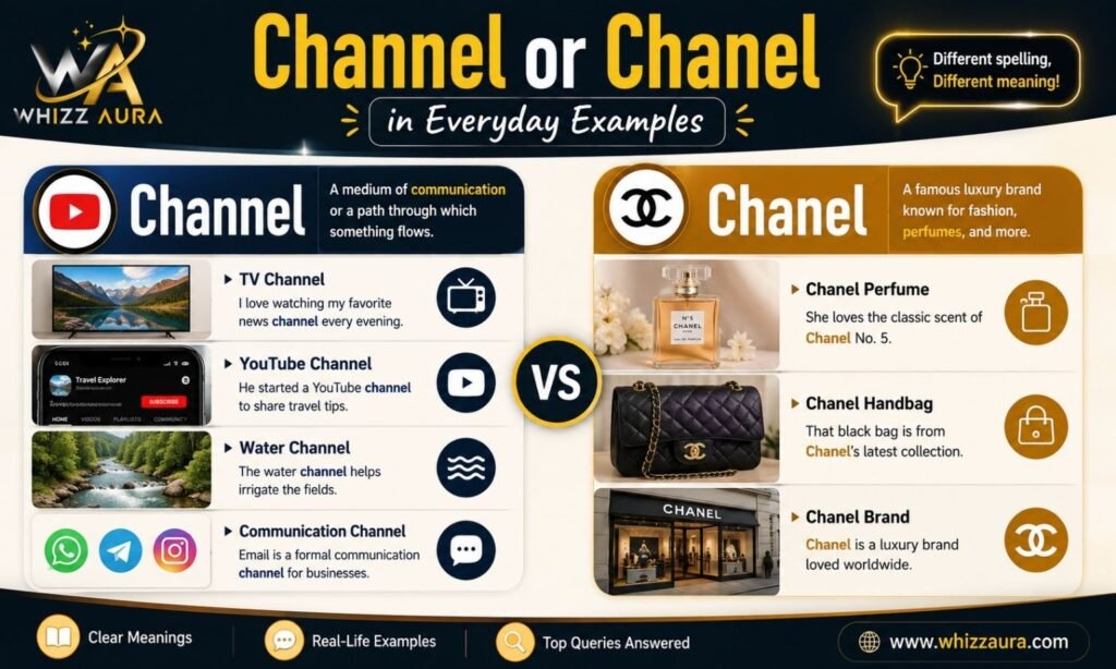 Channel or Chanel in Everyday Examples