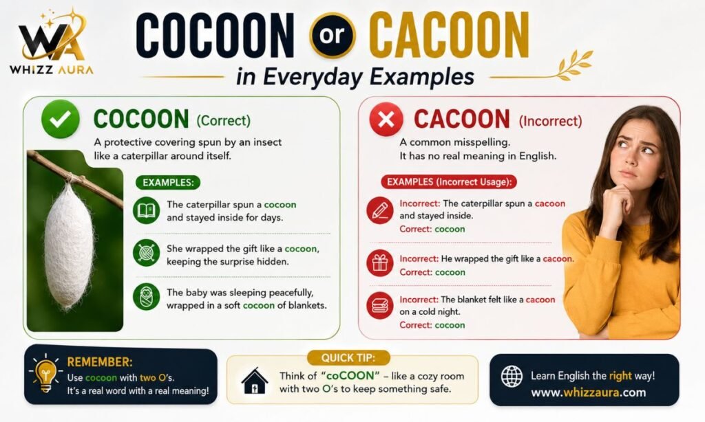 Cocoon or Cacoon in Everyday Examples