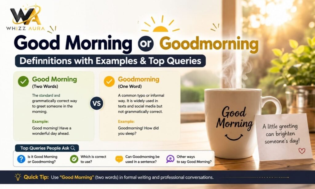 Good Morning or Goodmorning: Definitions with Examples & Top Queries