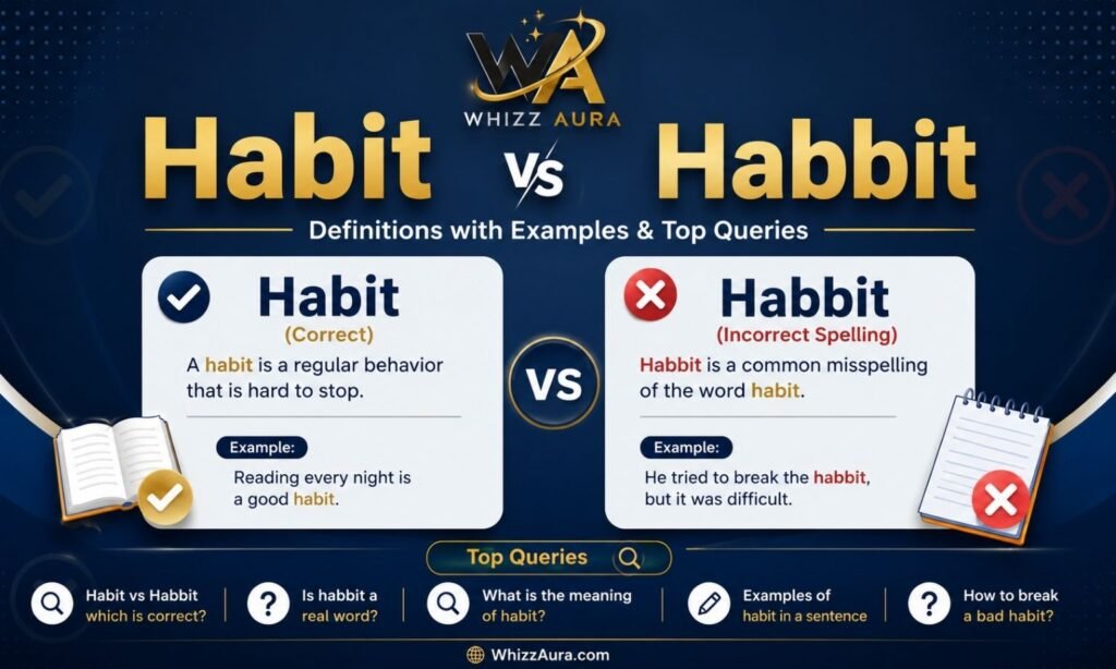 Habit vs Habbit: Definitions with Examples & Top Queries
