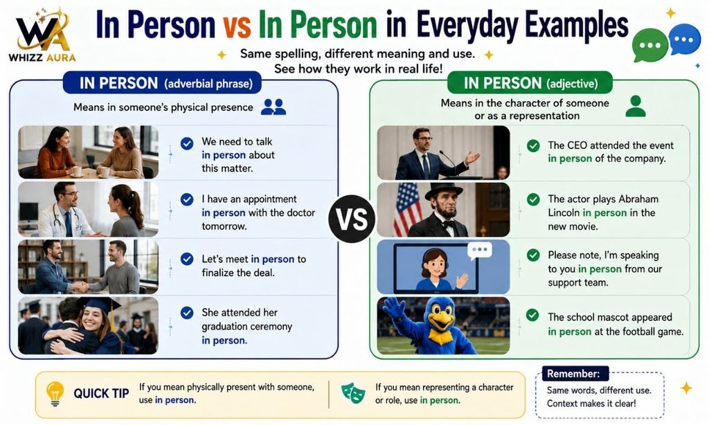 In Person vs In Person in Everyday Examples