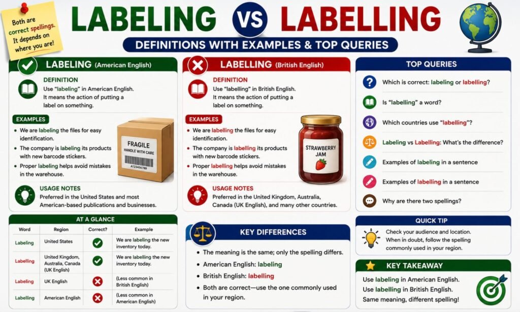 Labeling vs Labelling: Definitions with Examples & Top Queries