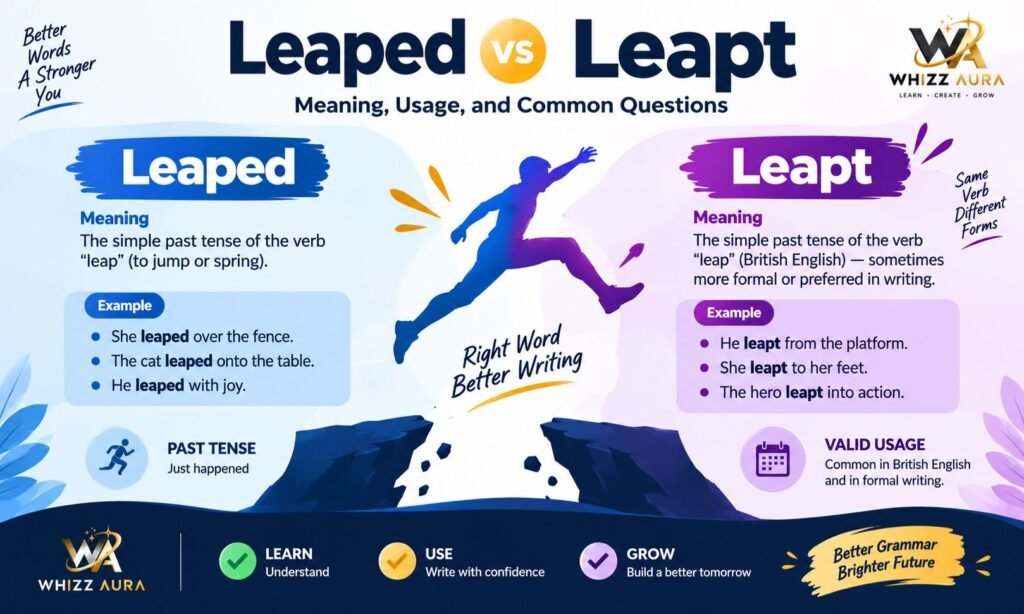 Leaped vs Leapt: Meaning, Usage, and Common Questions