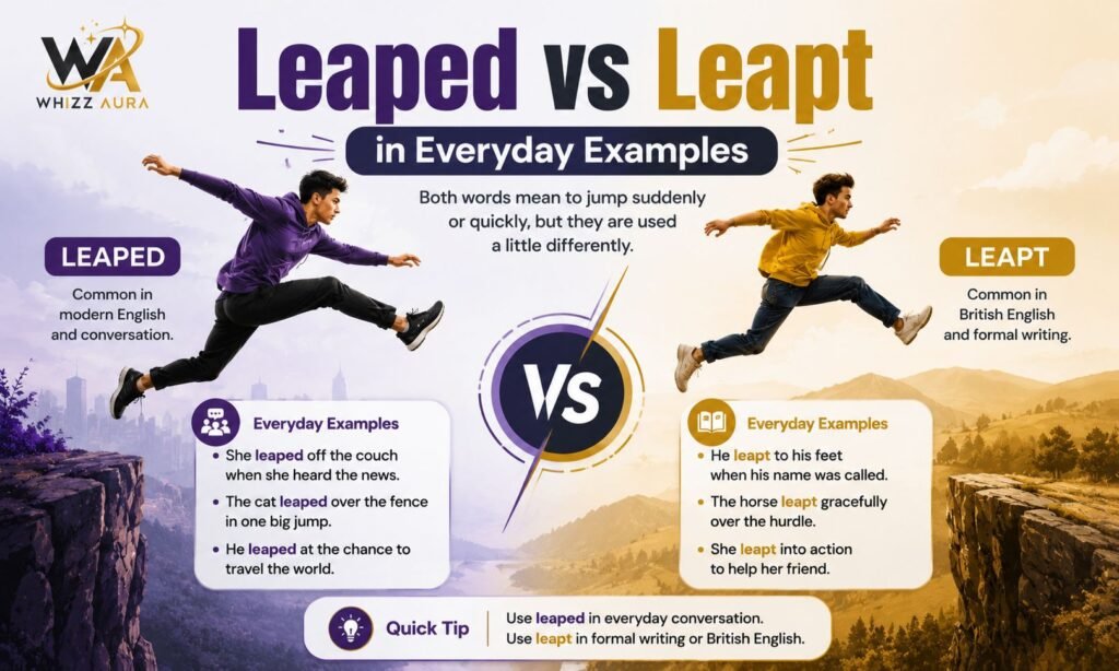 Leaped vs Leapt in Everyday Examples