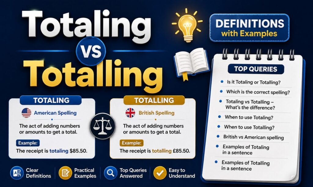 Totaling vs Totalling: Definitions with Examples & Top Queries