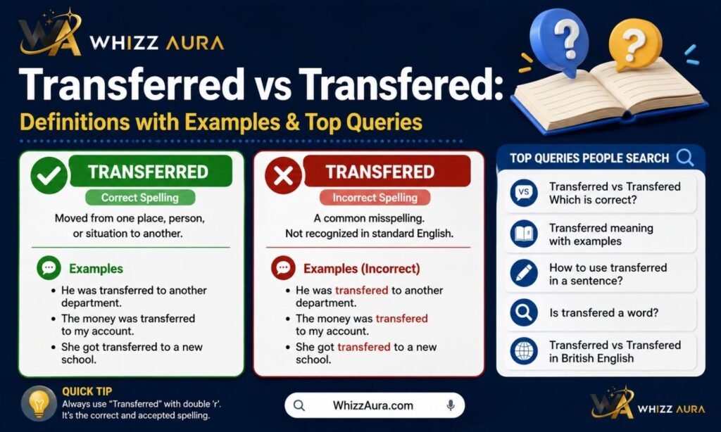 Transferred vs Transfered: Definitions with Examples & Top Queries