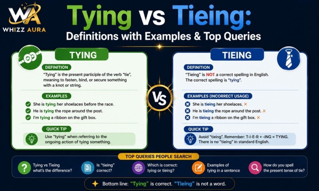 Tying vs Tieing: Definitions with Examples & Top Queries