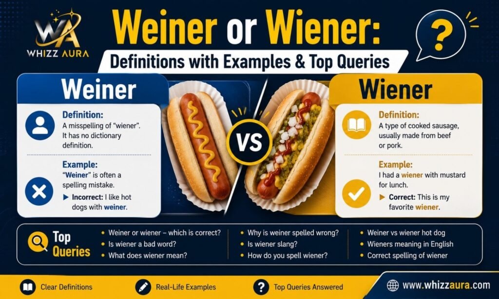 Weiner or Wiener: Definitions with Examples & Top Queries