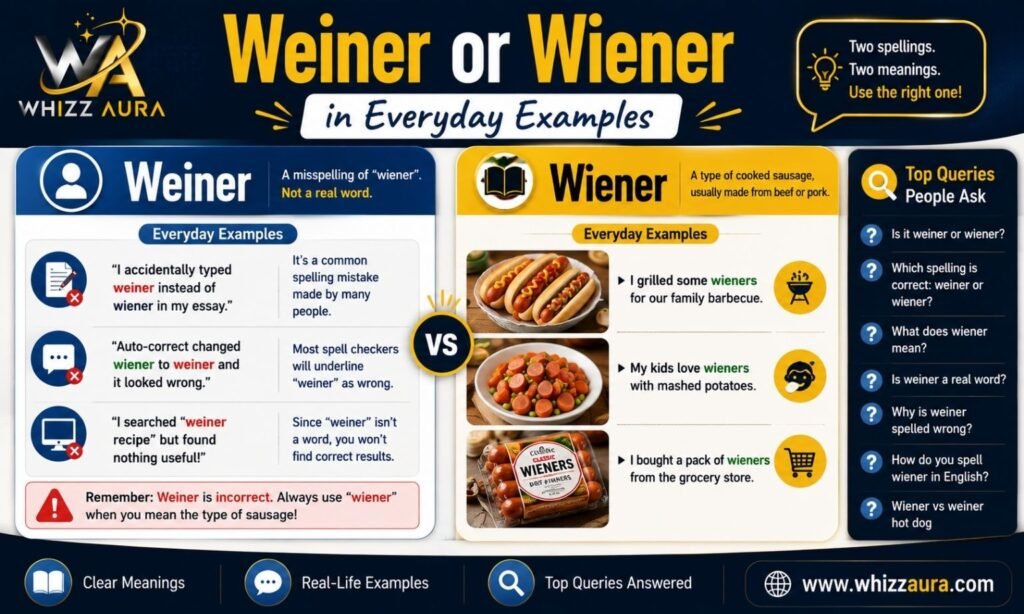 Weiner or Wiener in Everyday Examples