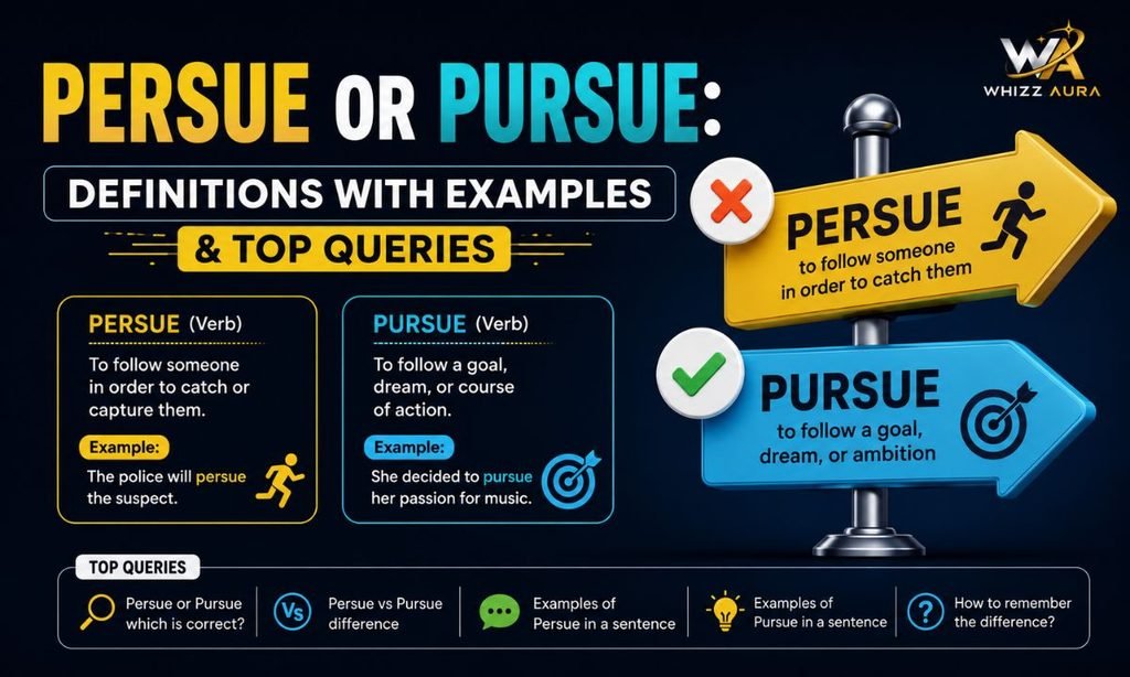 Persue or Pursue: Definitions with Examples & Top Queries