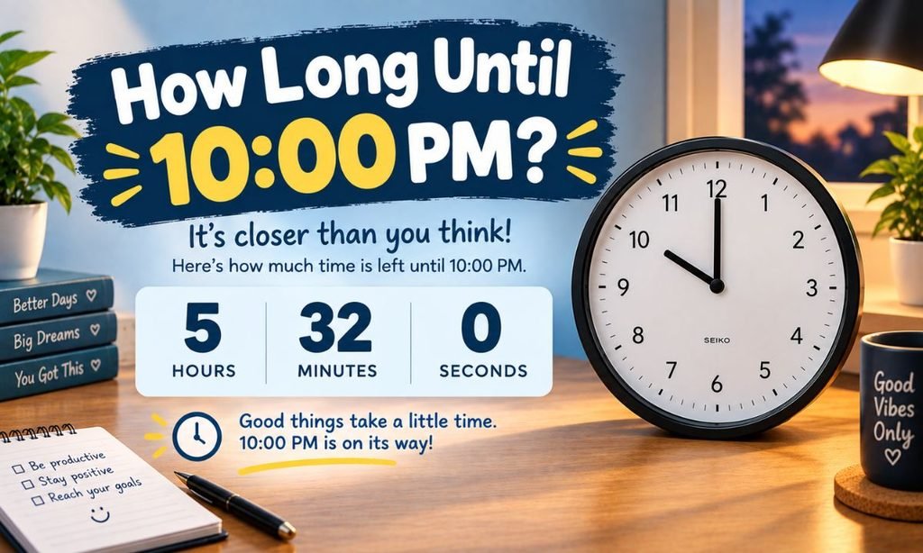 How Long Until 10 PM? Quick Answer, Calculator Method & Time Zone Guide
