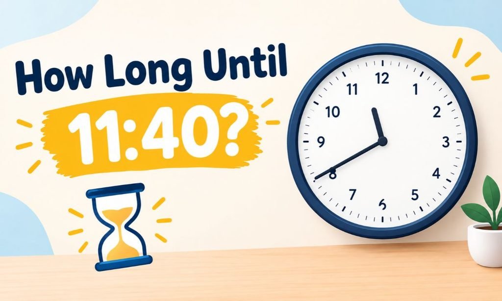 How Long Until 11:40? Countdown Formula, Time Chart & Examples