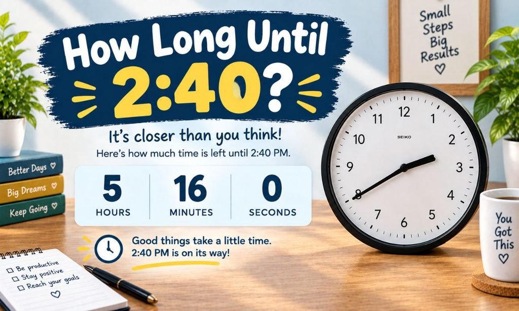 How Long Until 2:40? Quick Calculator, Chart, and Easy Methods