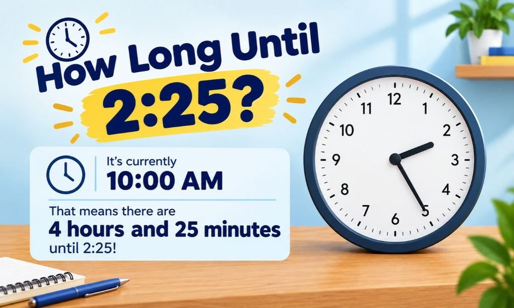 How Long Until 2:25? Quick Answer, Formula, and Time Chart